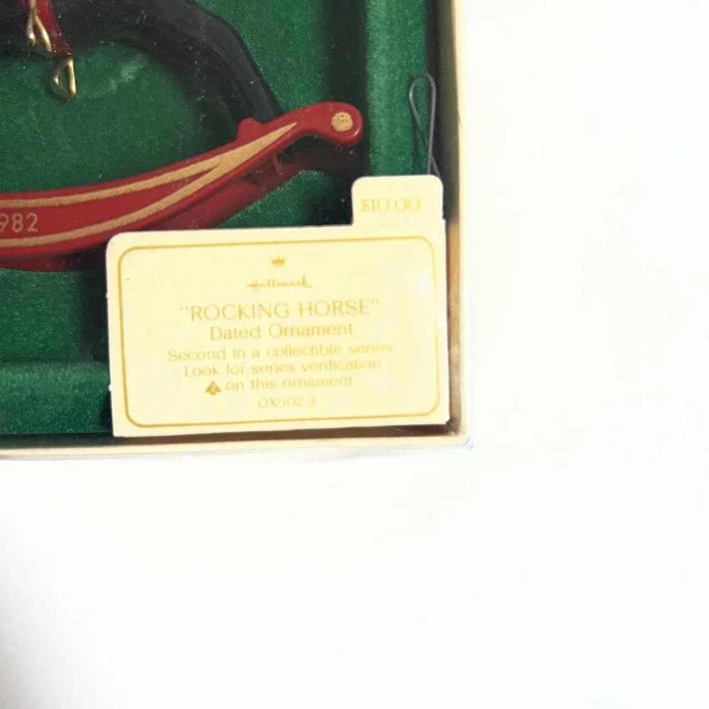 1982 Hallmark Keepsake Rocking Horse Ornament 2nd in Series Vintage QX502-3